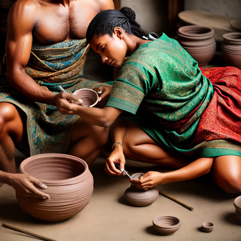 maos habilidosas argila pottery artesanato