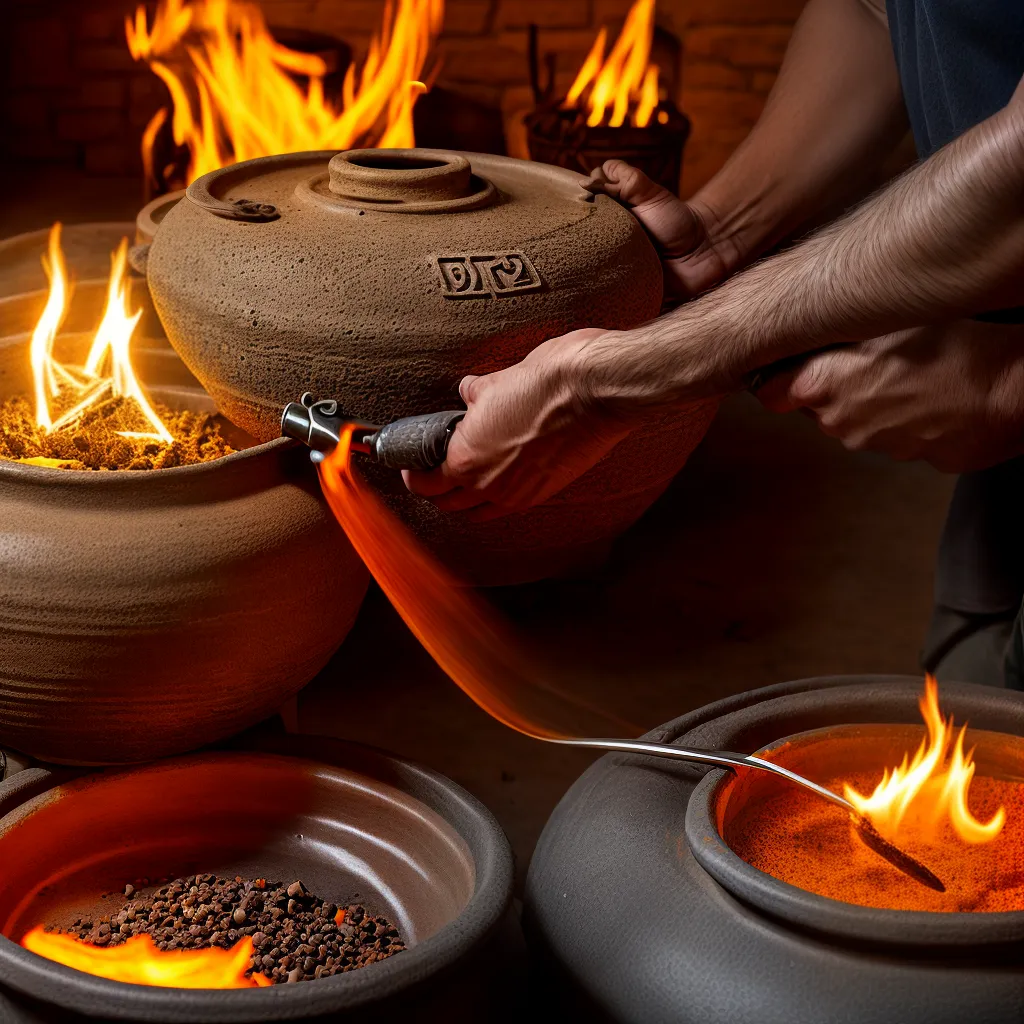 artesao queima potter forno tradicional