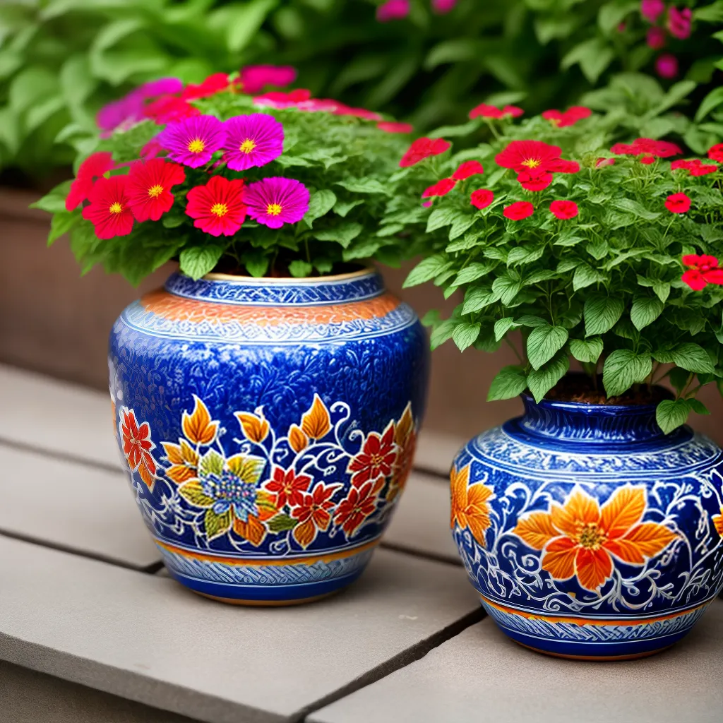 vaso argila artesanal jardim flores 2