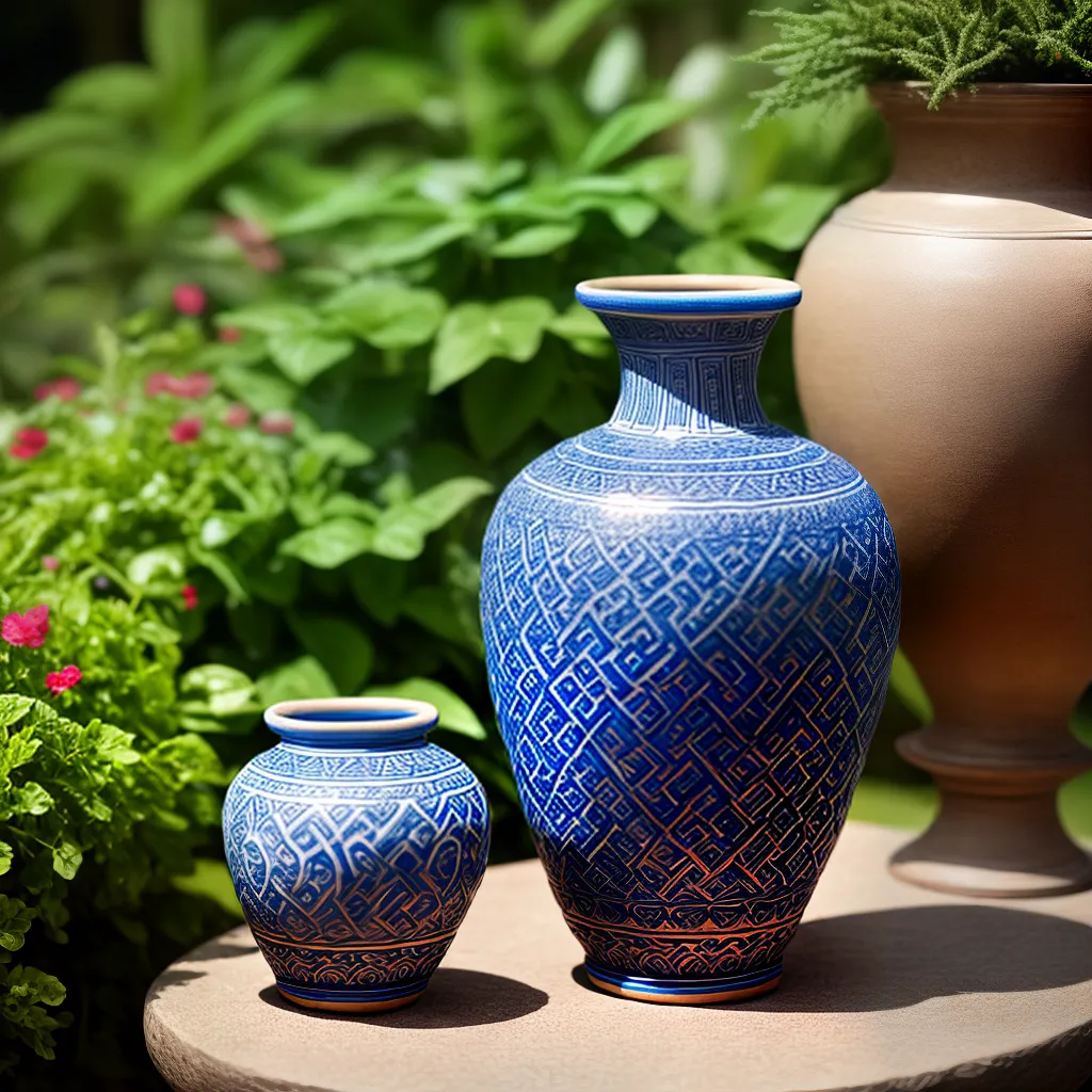 vaso argila artesanal jardim luz