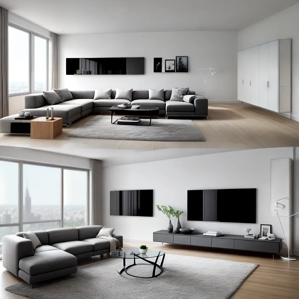 sala minimalista movel moderno