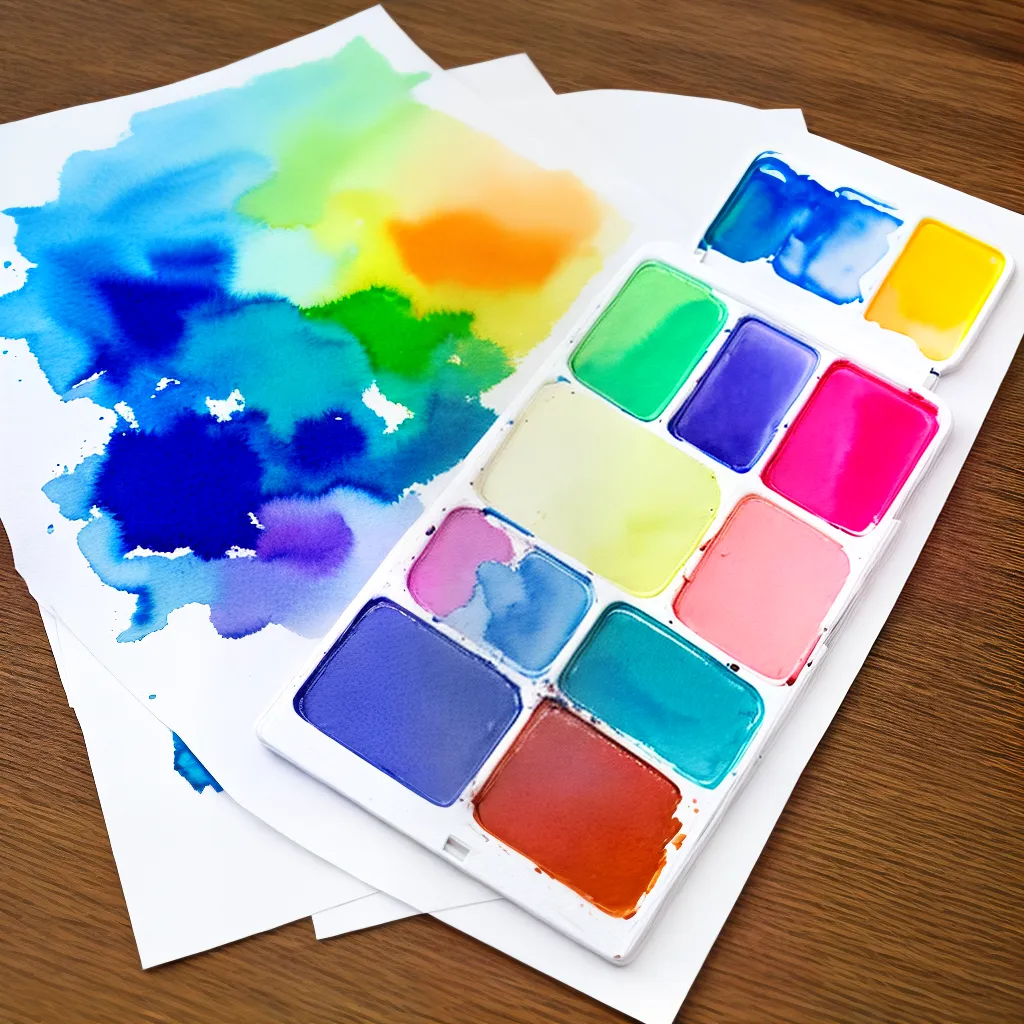 aquarela iniciantes paleta pincel papel