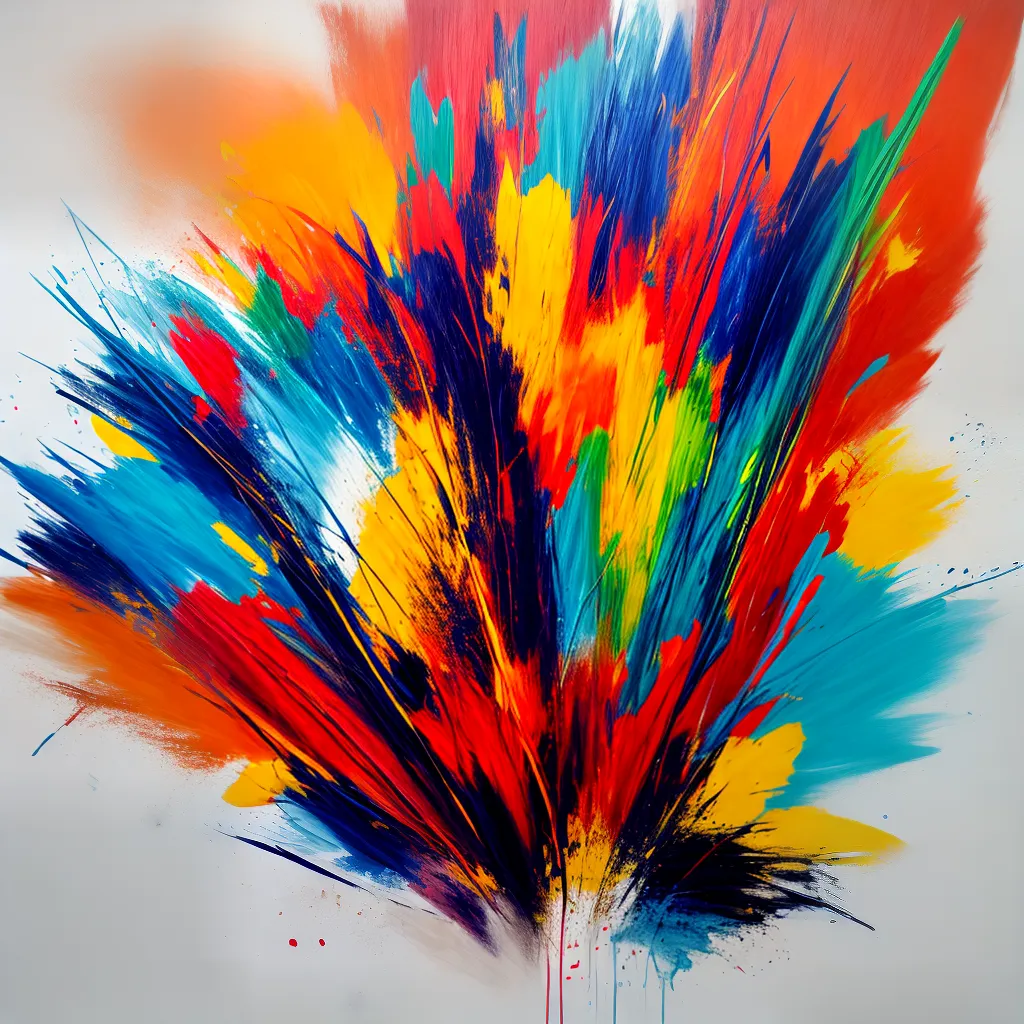 pintura abstrata cores vibrantes