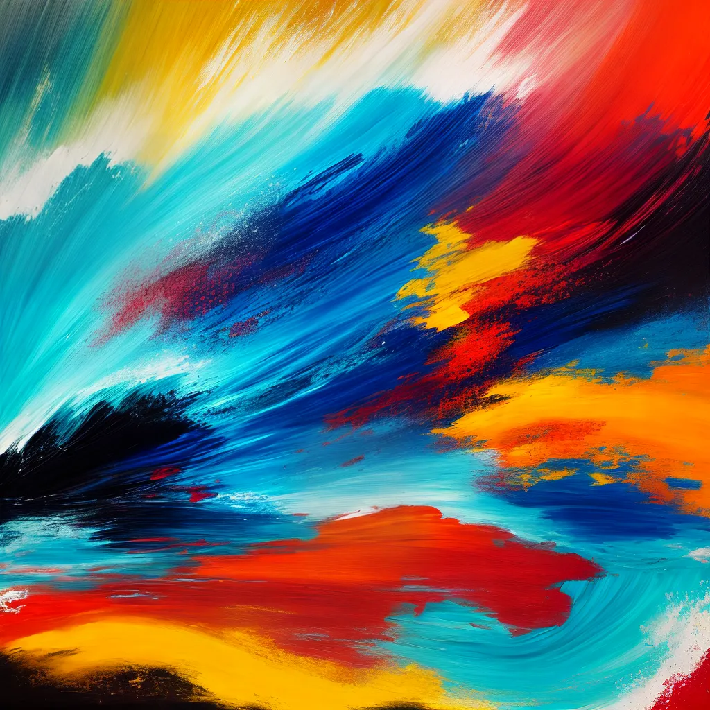 pintura abstrata cores gestos