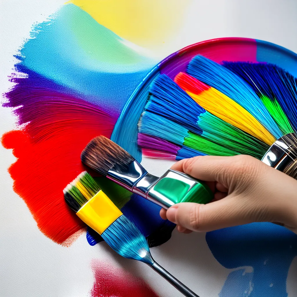 pincel esmalte cores vibrantes artista