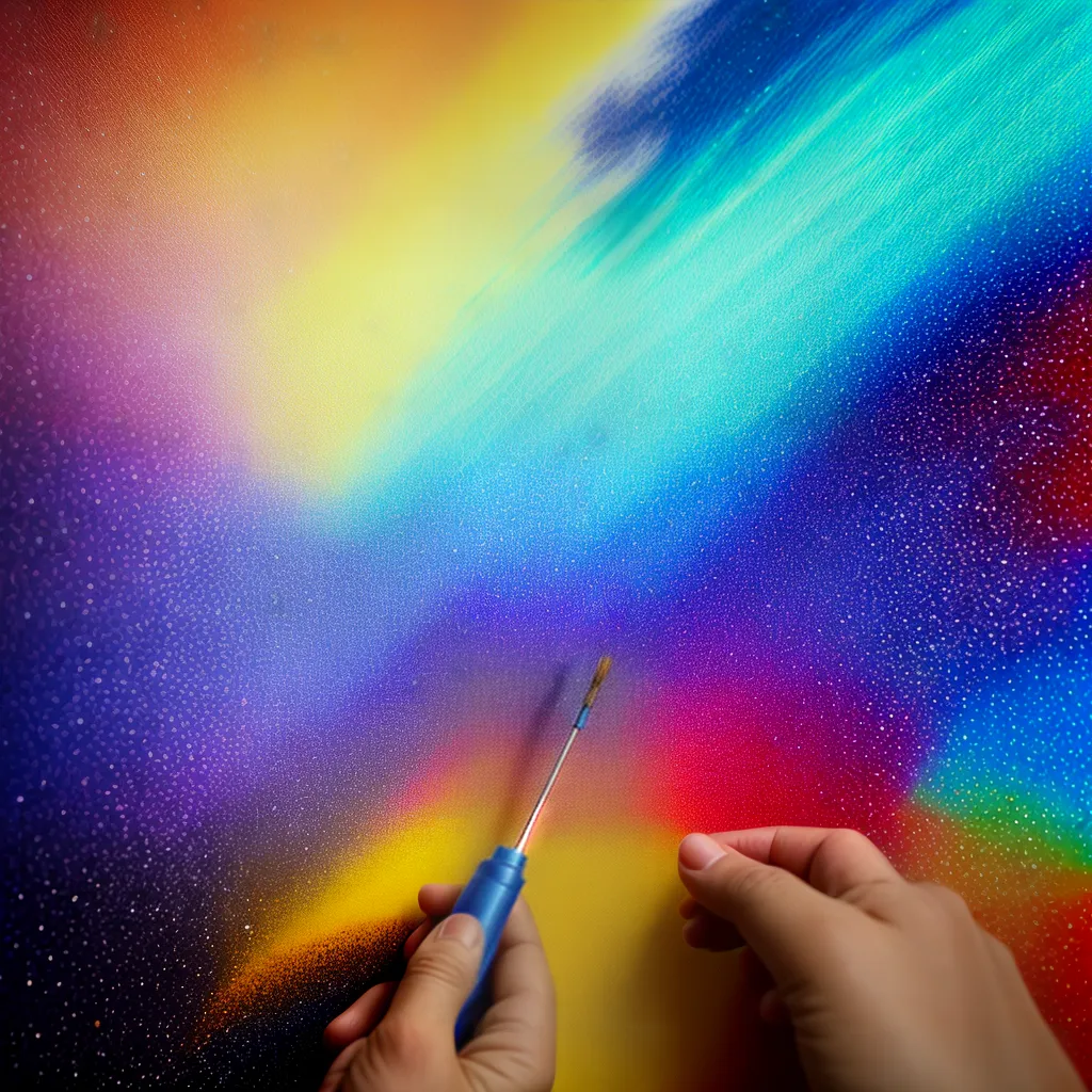 arte airbrush mao pintura colorida