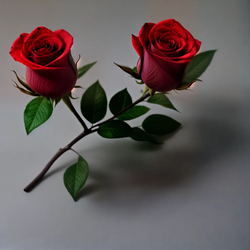 rosa vermelha iluminada chiaroscuro