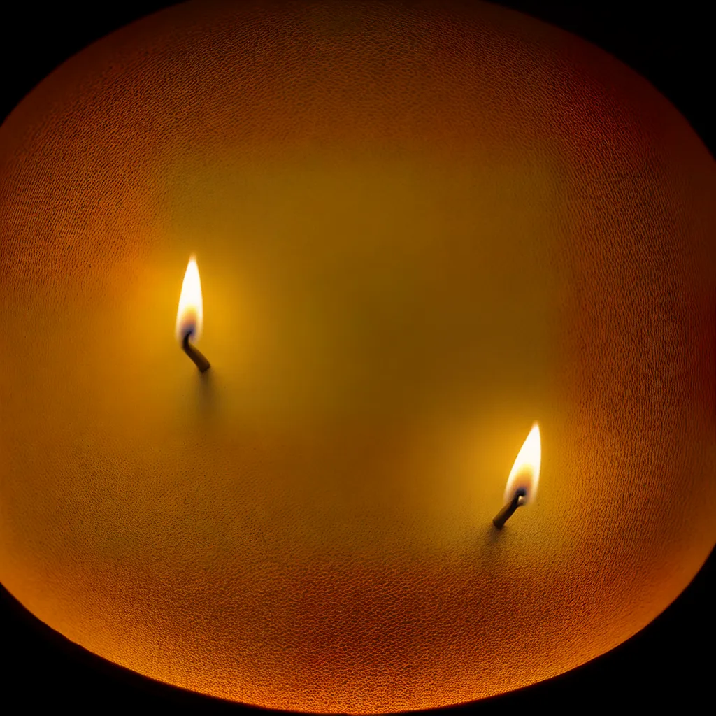 chama vela luz sombra