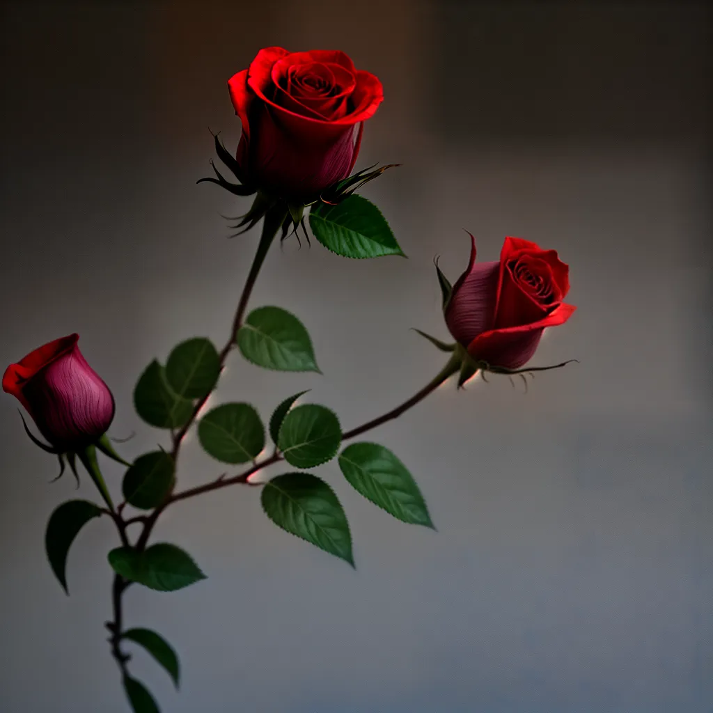 rosa vermelha luz sombra chiaroscuro 1