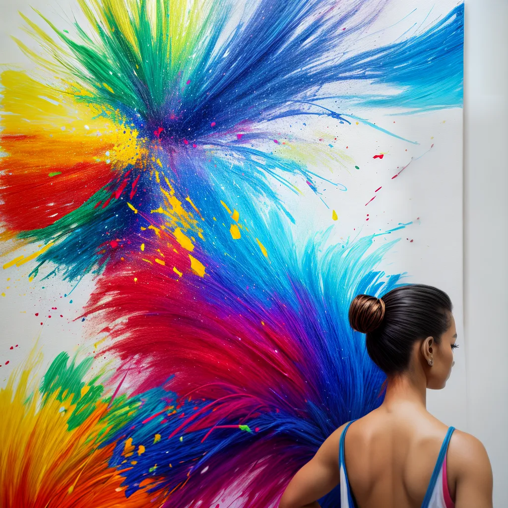 pintura gestual cores criatividade