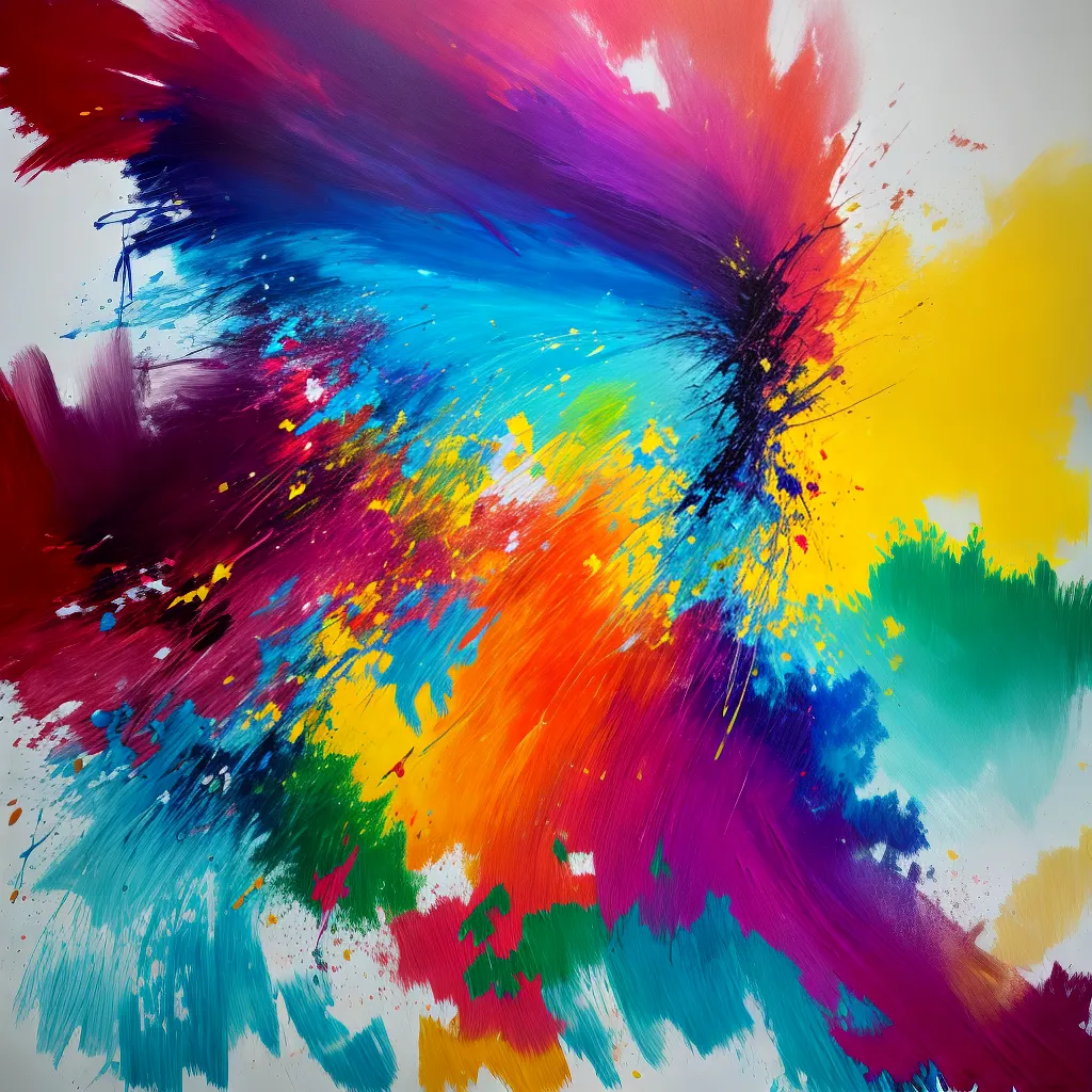 pintura abstrata cores pinceladas liberdade