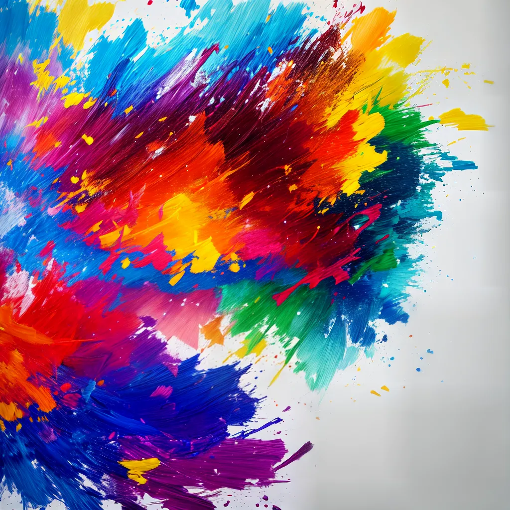 pintura dinamica cores pinceladas artista