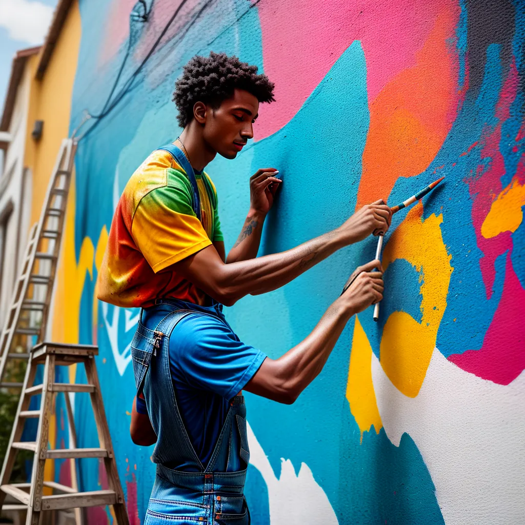 pintor iniciante mural cores