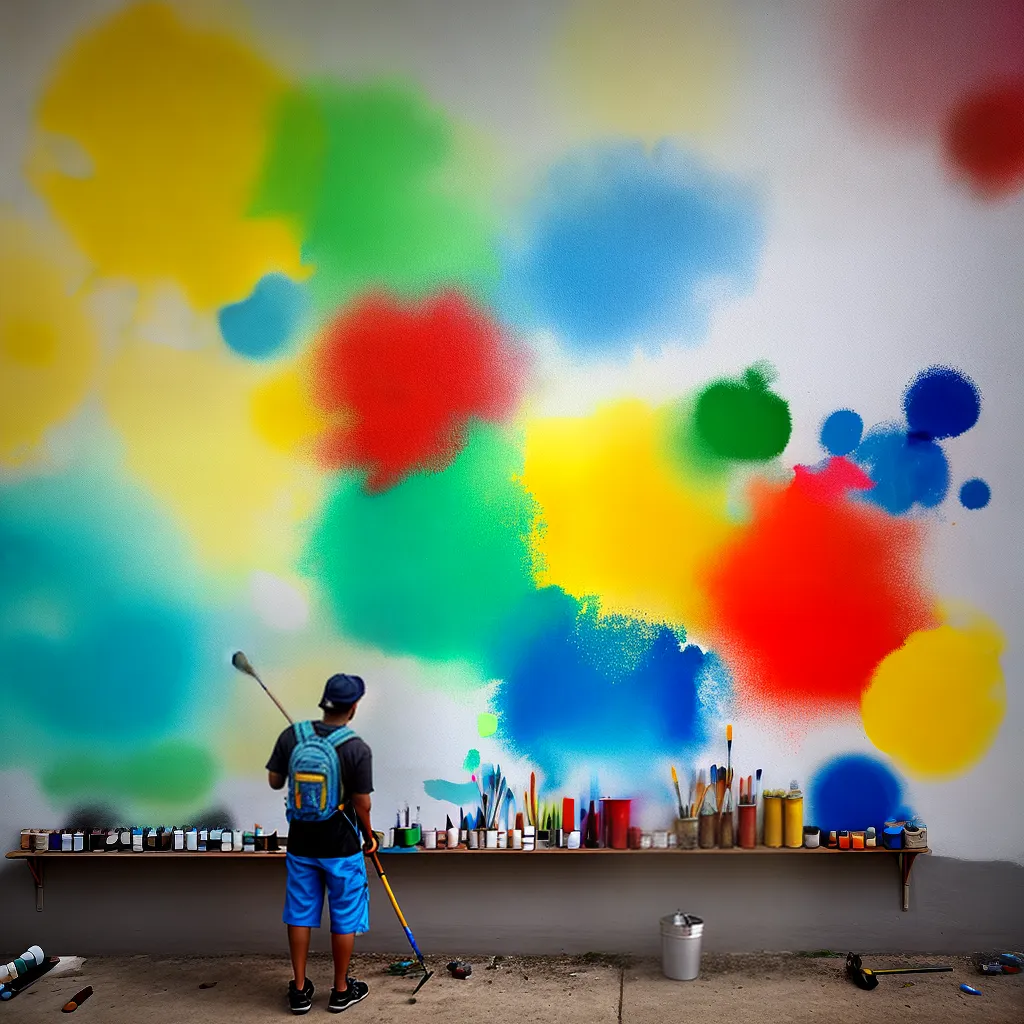 mural pintura artista iniciante