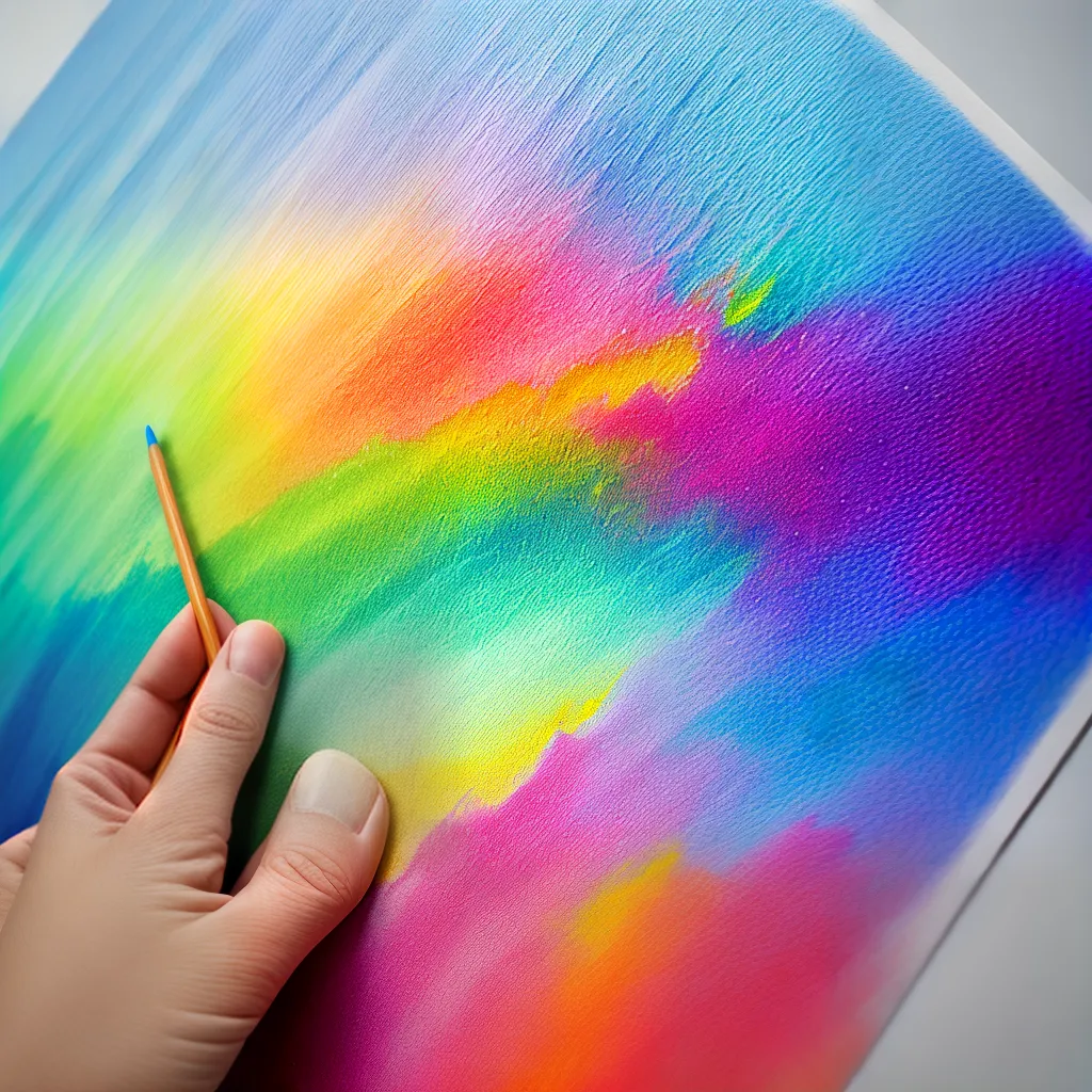 mao artista pastel mistura cores