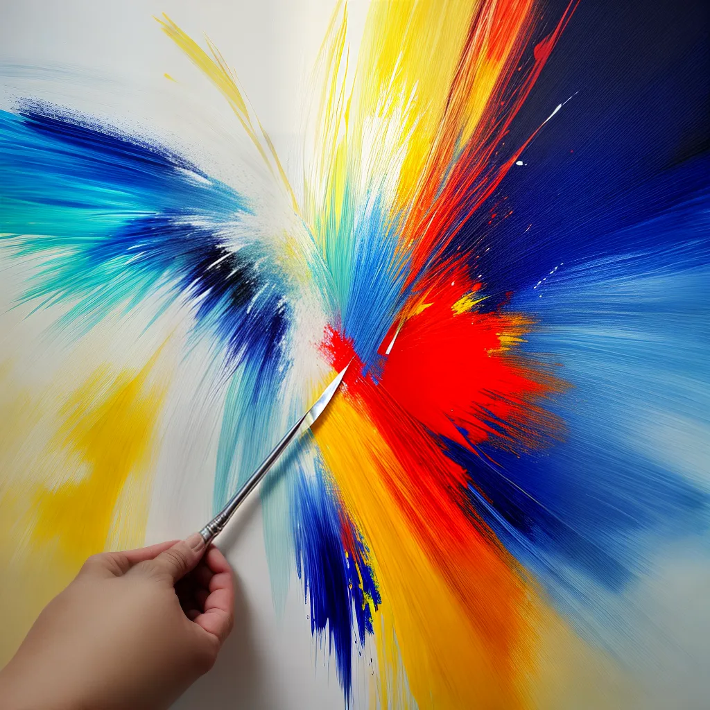 artista paleta raspar tela cores