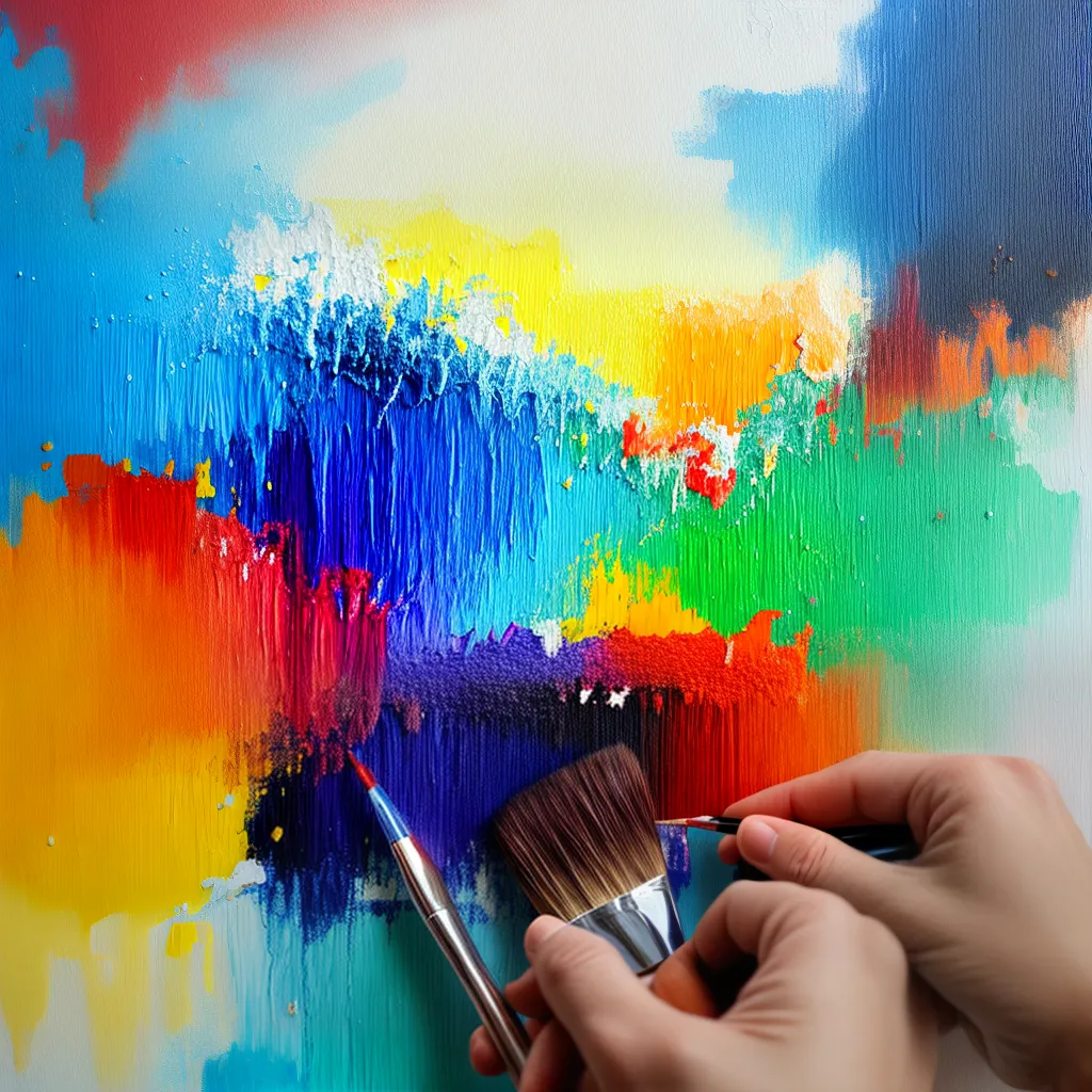 grattage tecnica pintura paleta artistica