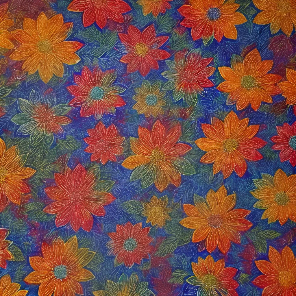 pintura batik motivos cores ricas
