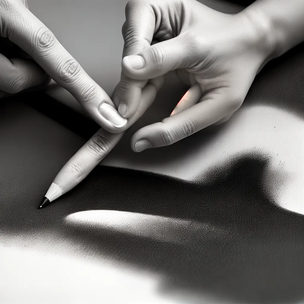 mao artista carvao desenho