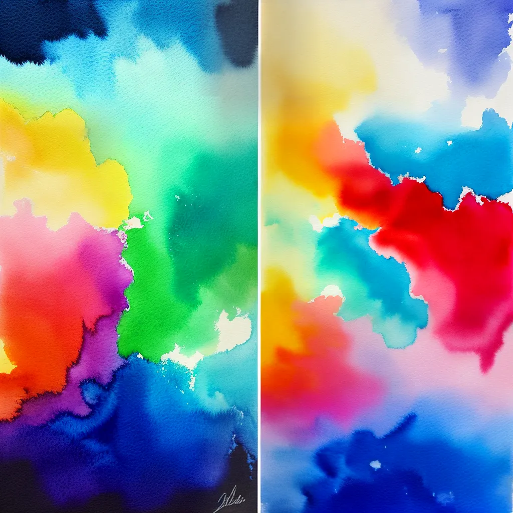 comparacao aquarela acrilico