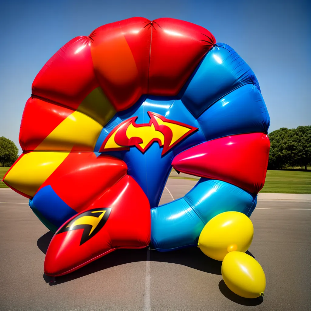arco baloes superheroi colorido