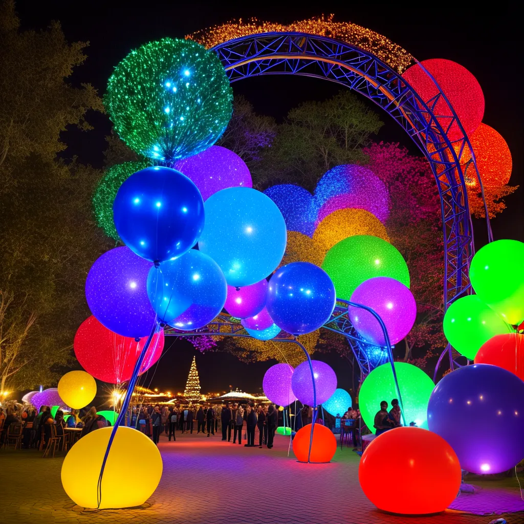 baloes festivos luzes led encanto