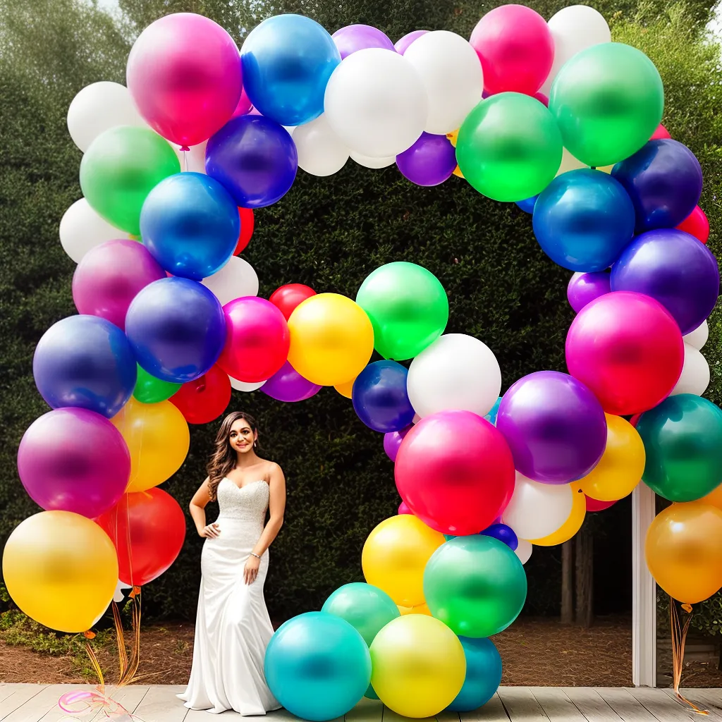 arco baloes ombre vibrante elegante
