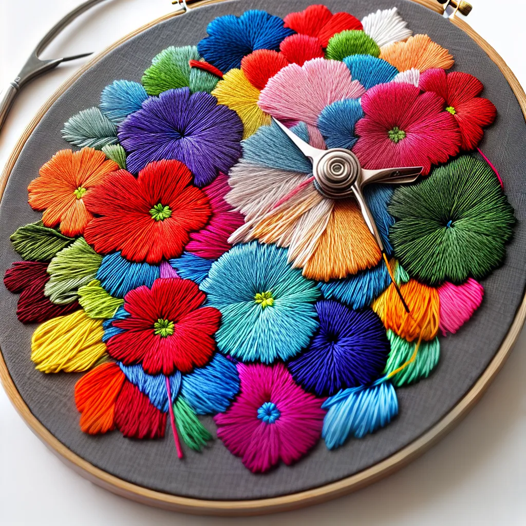 bordado floral criativo ferramentas