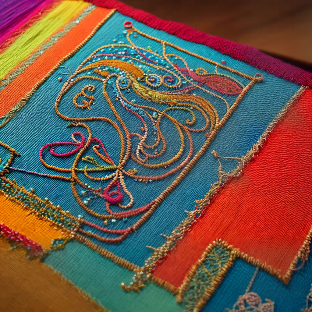 bordado tradicional maos colorido