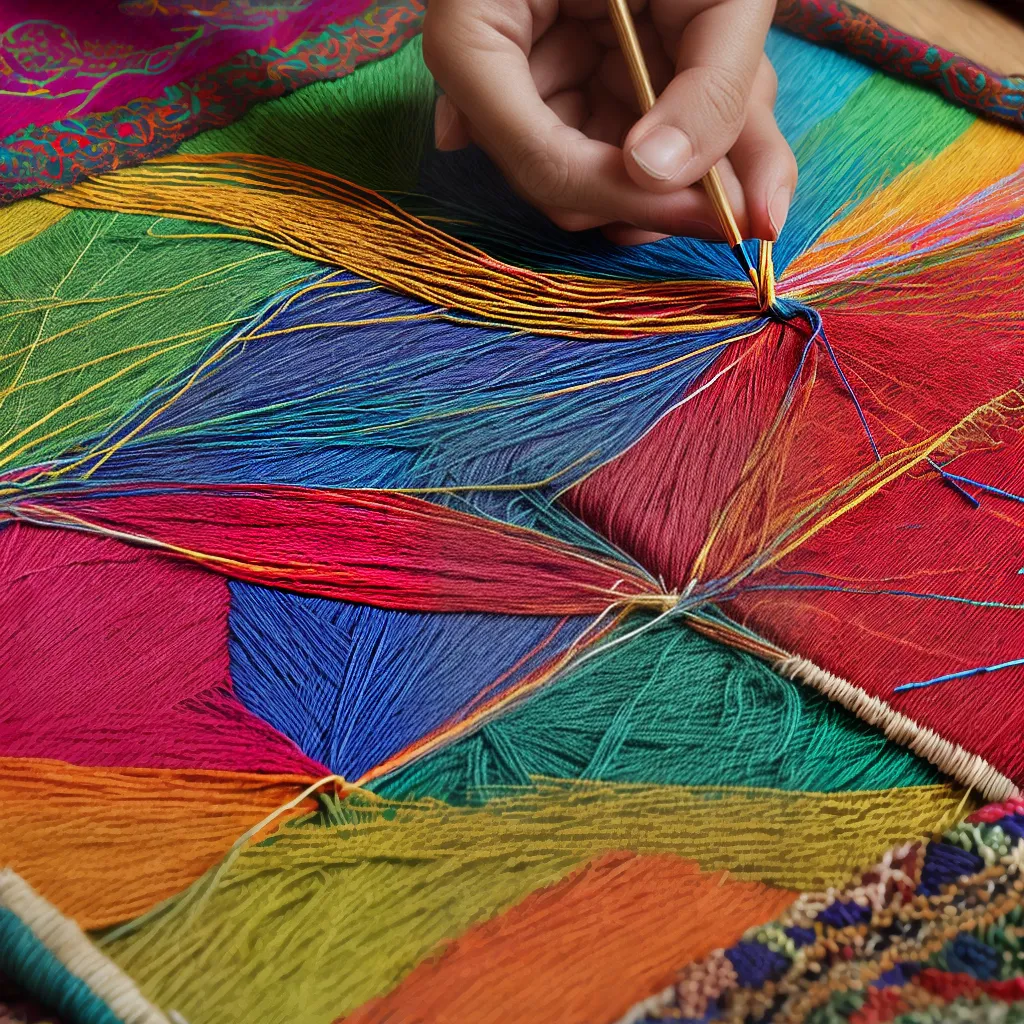 bordado maos colorido tradicao artesanal
