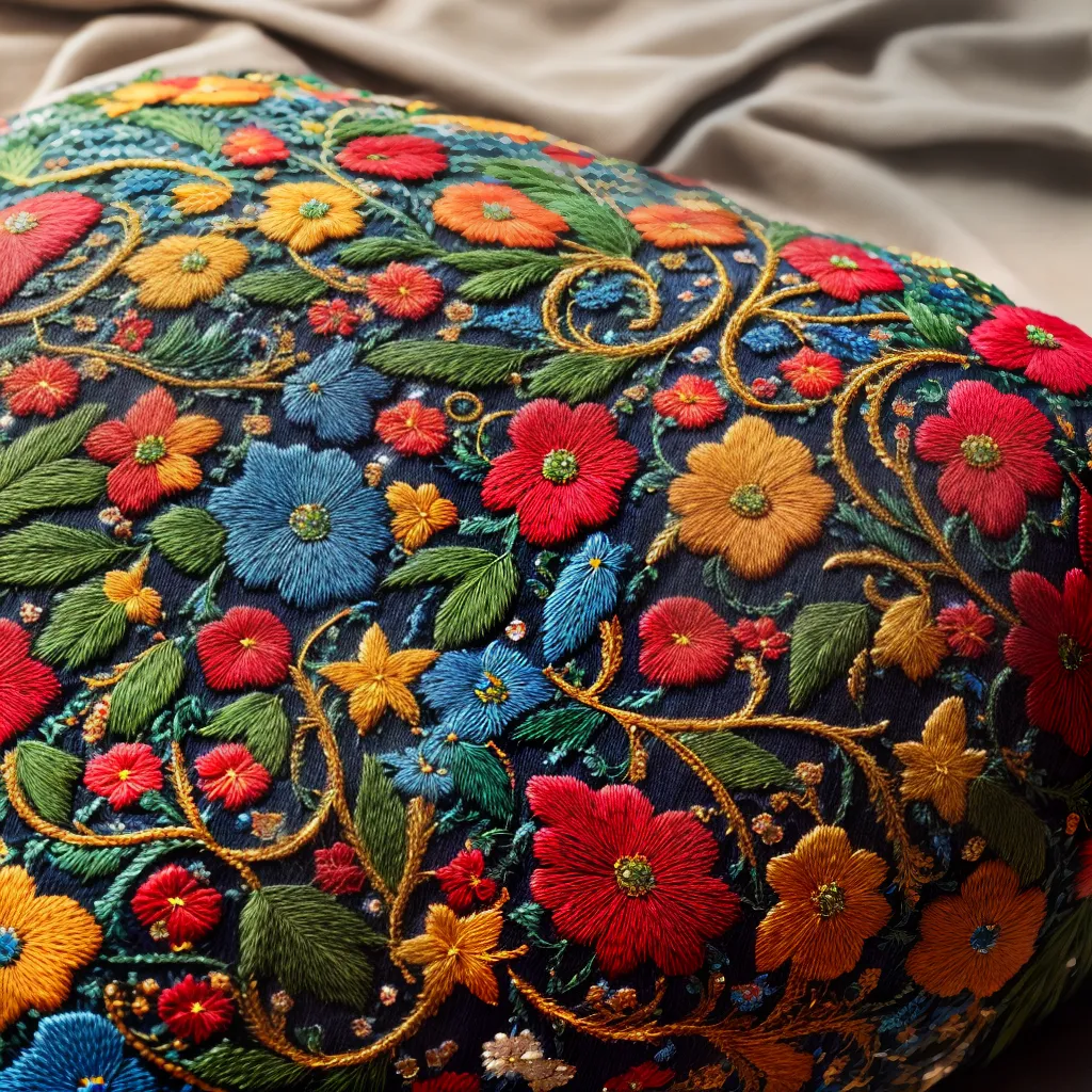 bordado colorido tradicao arte