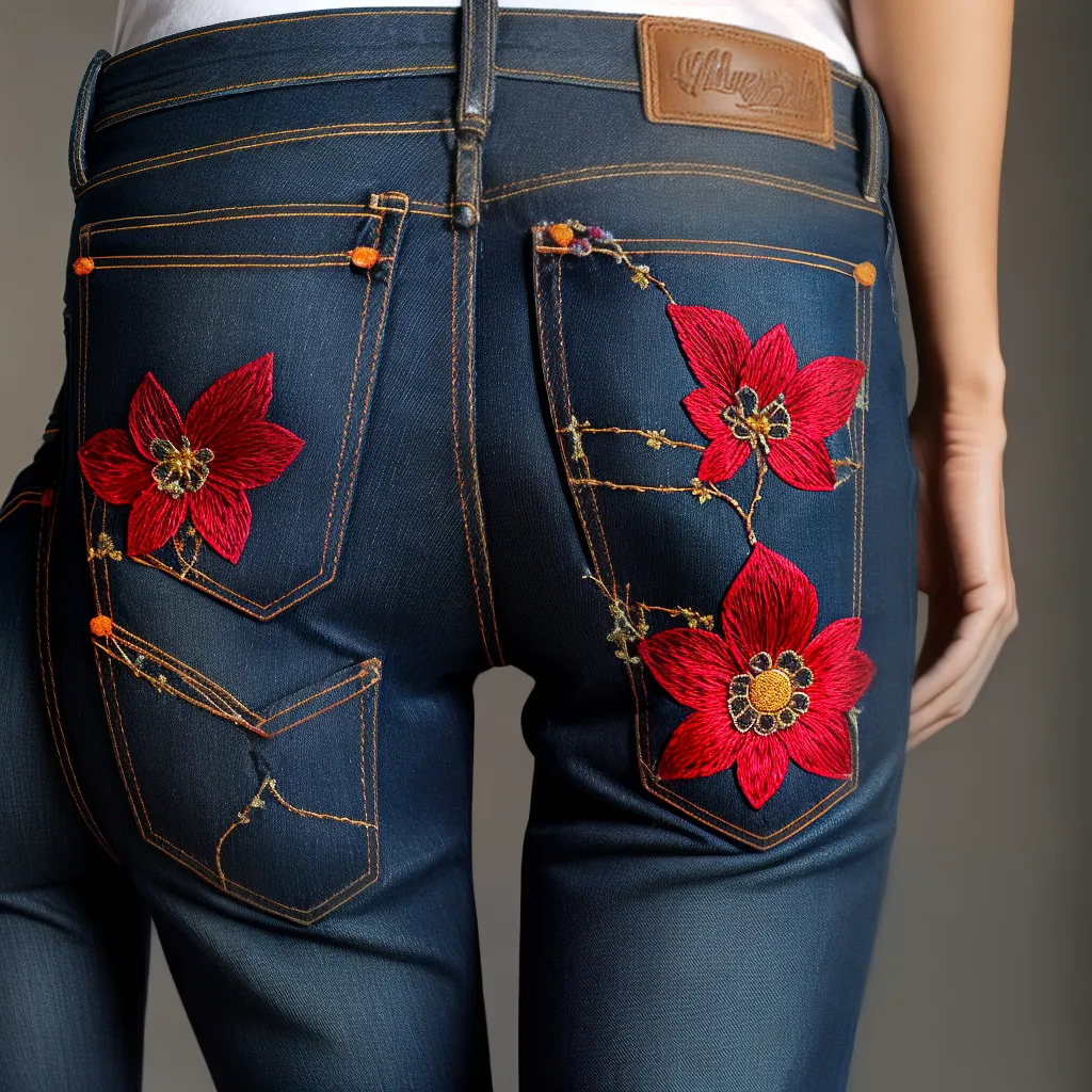 jeans bordados artisticos