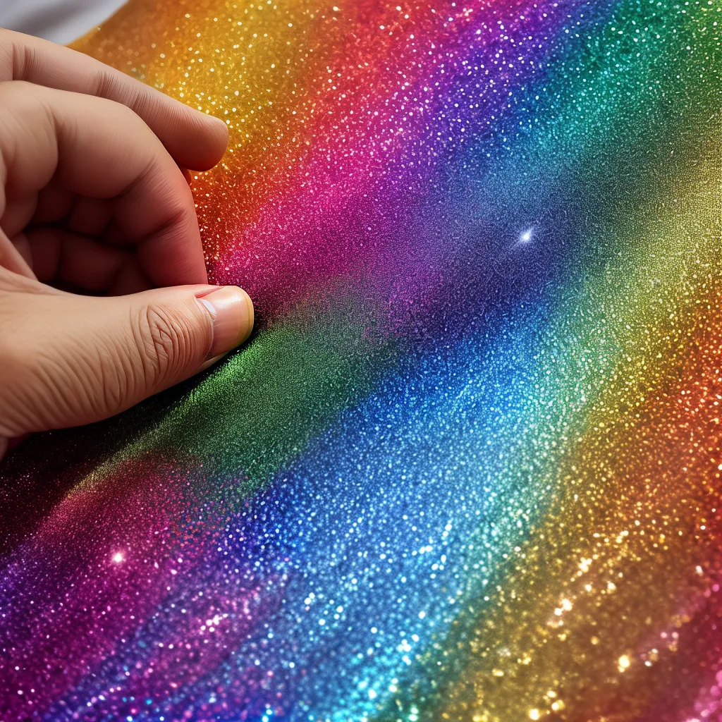 maos sequins coloridos artesanato