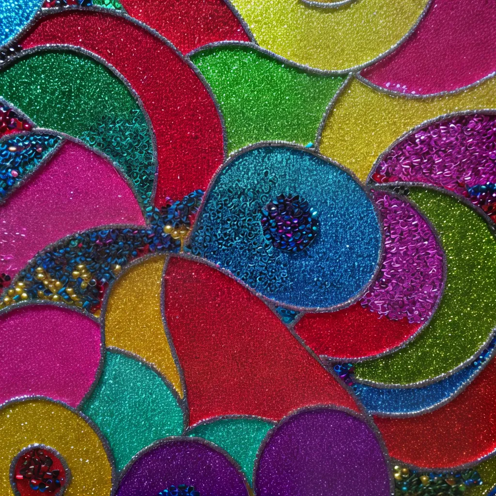 arte sequins brilho criatividade