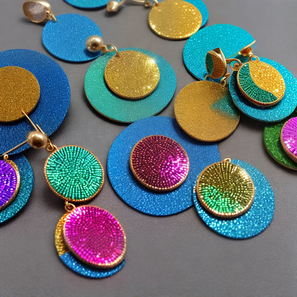 brincos artesanais sequins coloridos brincos artesanais sequins coloridos