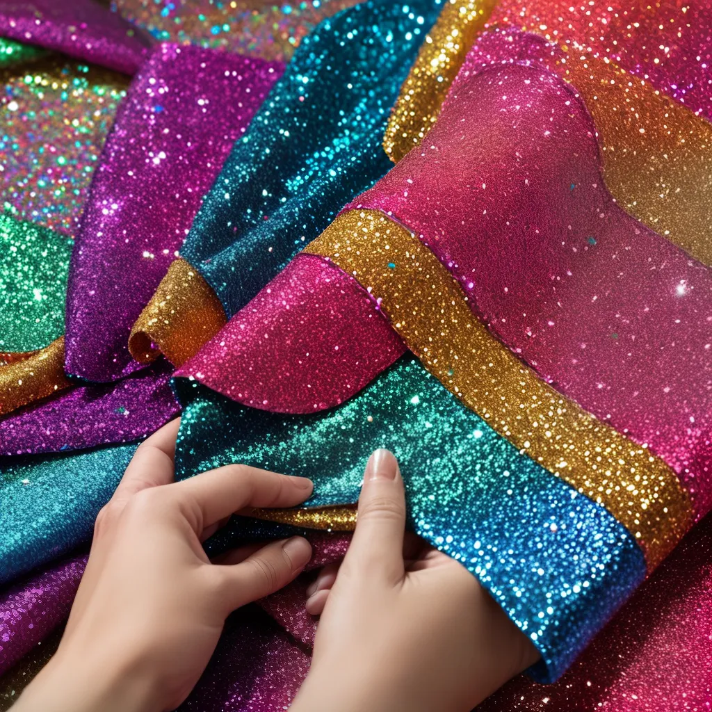 maos sequins brilho precisao
