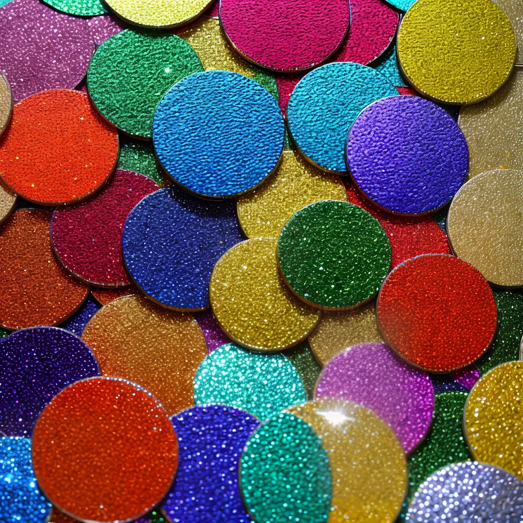 mosaico sequins brilho arte