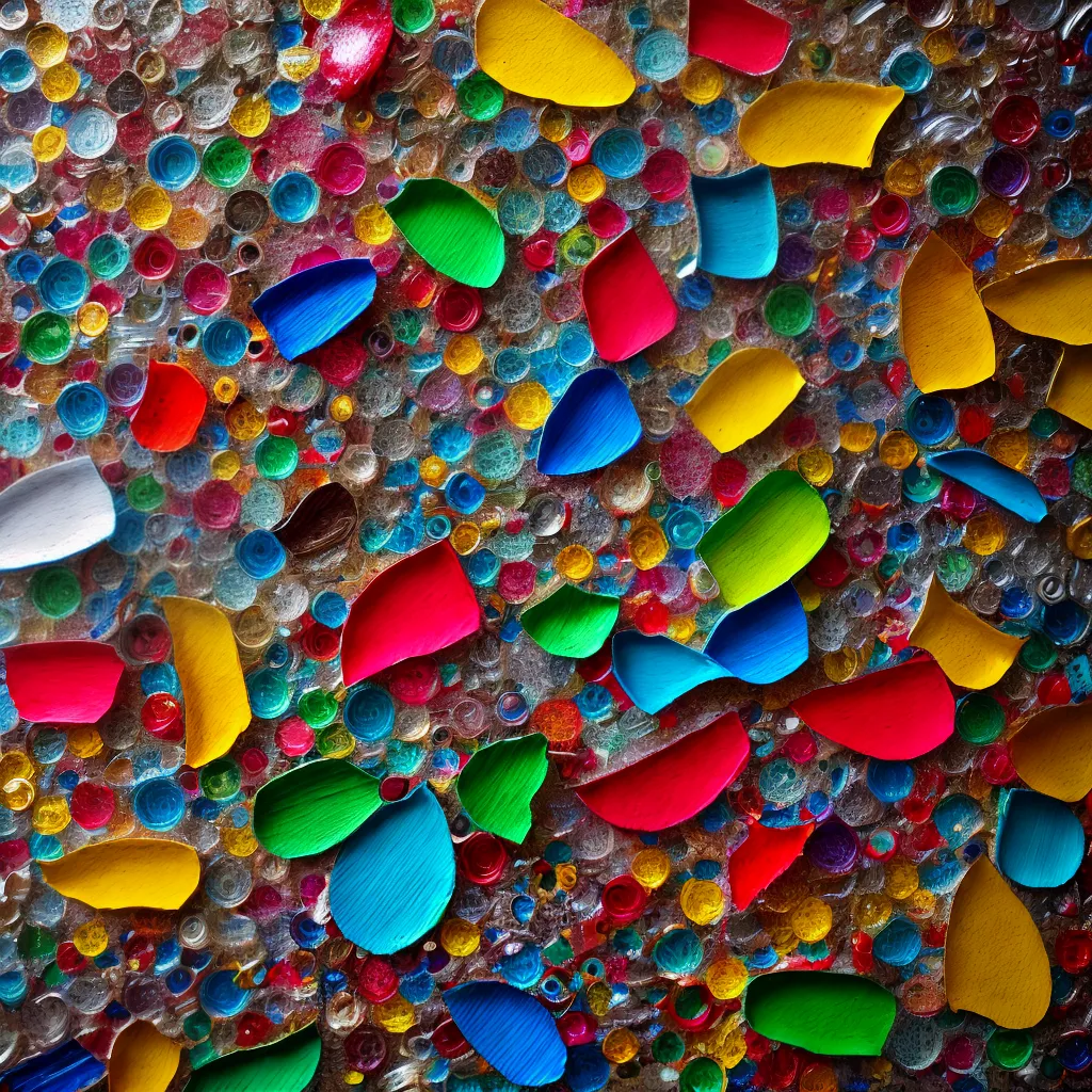 arte reciclada materiais coloridos 1