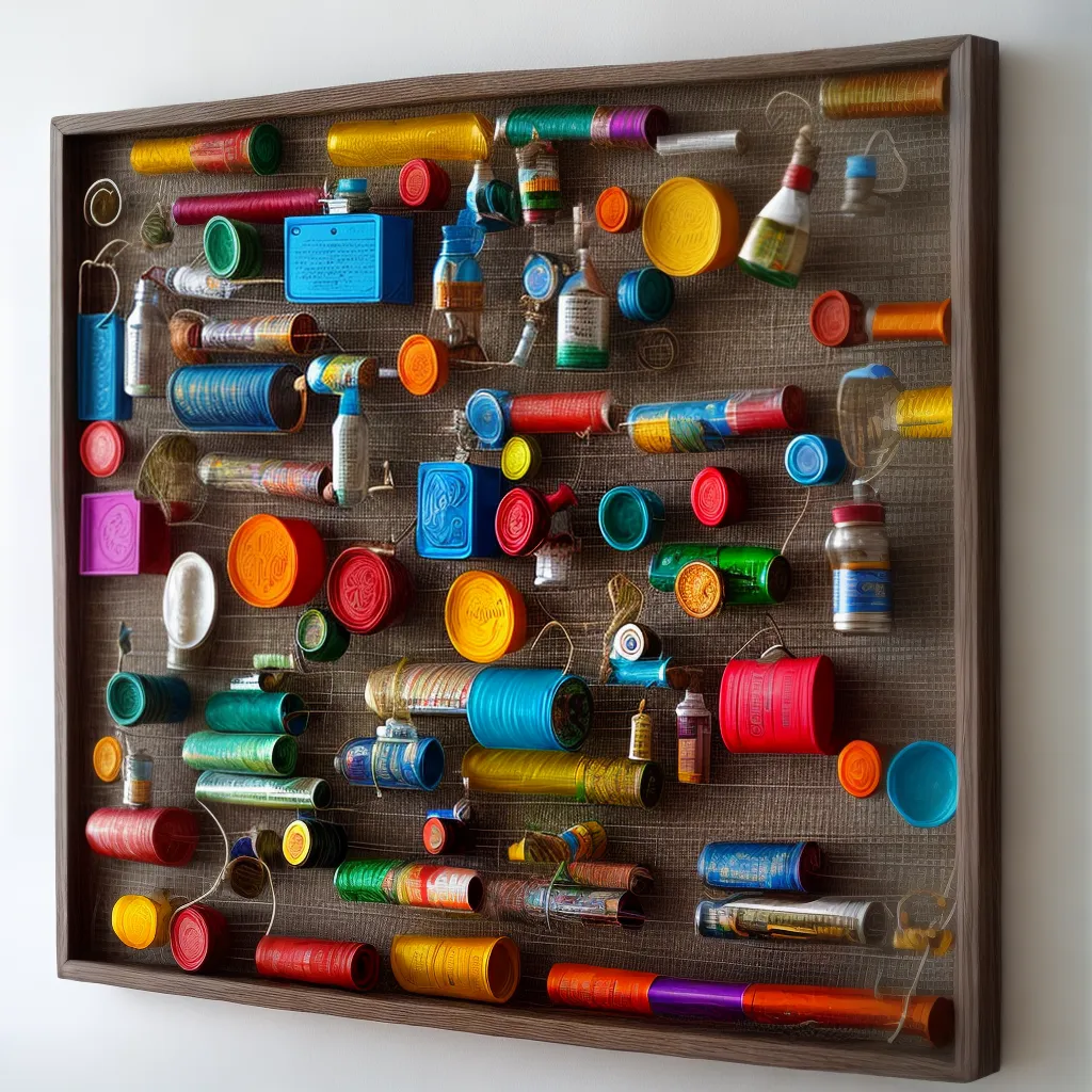 arte reciclada materiais coloridos 2