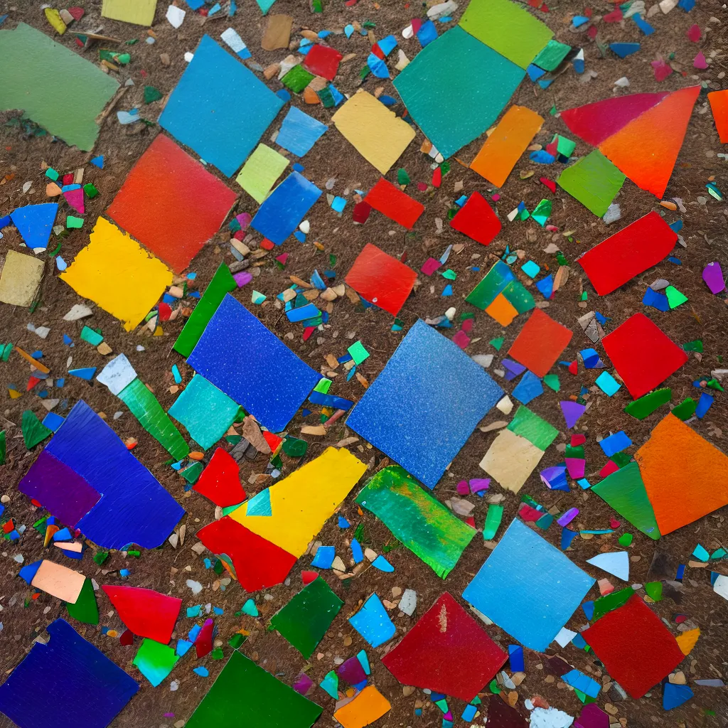 mosaico reciclado plastico arte sustentavel