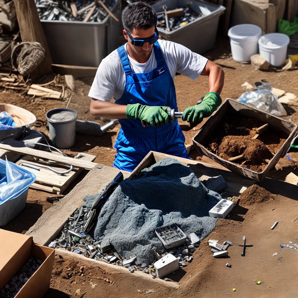 desmontagem segura reciclagem materiais