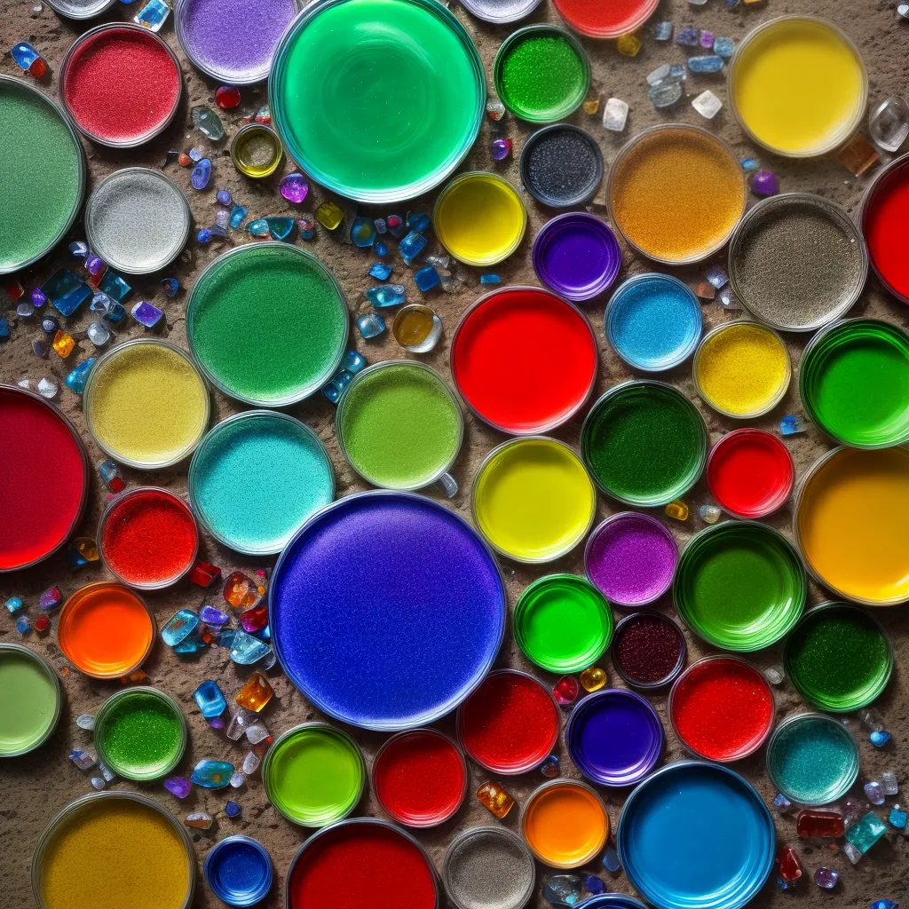 mosaico reciclado vidro cores arte
