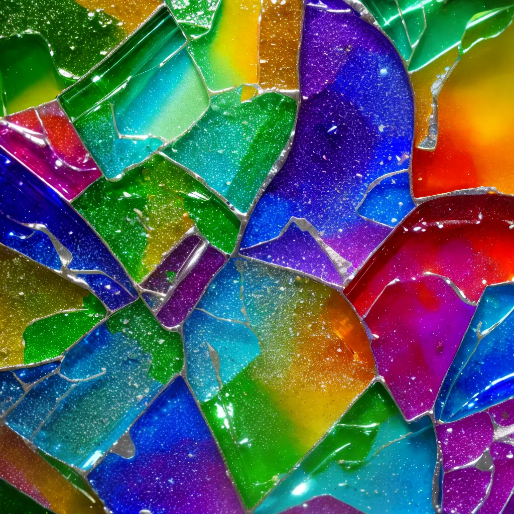 mosaico vidro reciclado cores brilho