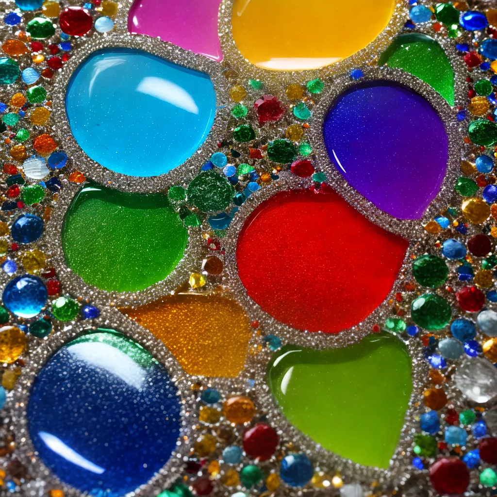 mosaico colorido reciclagem vidro