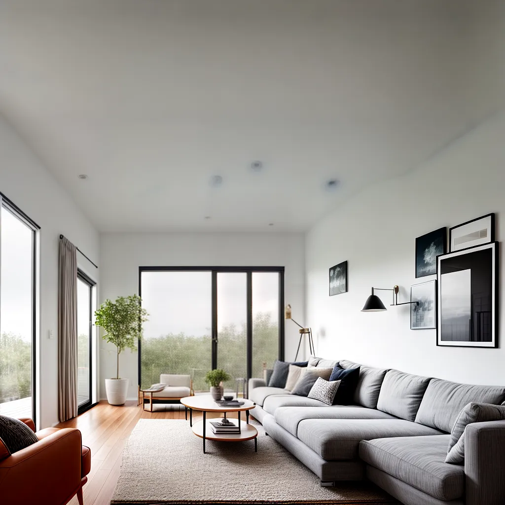 sala minimalista luz natural sofa
