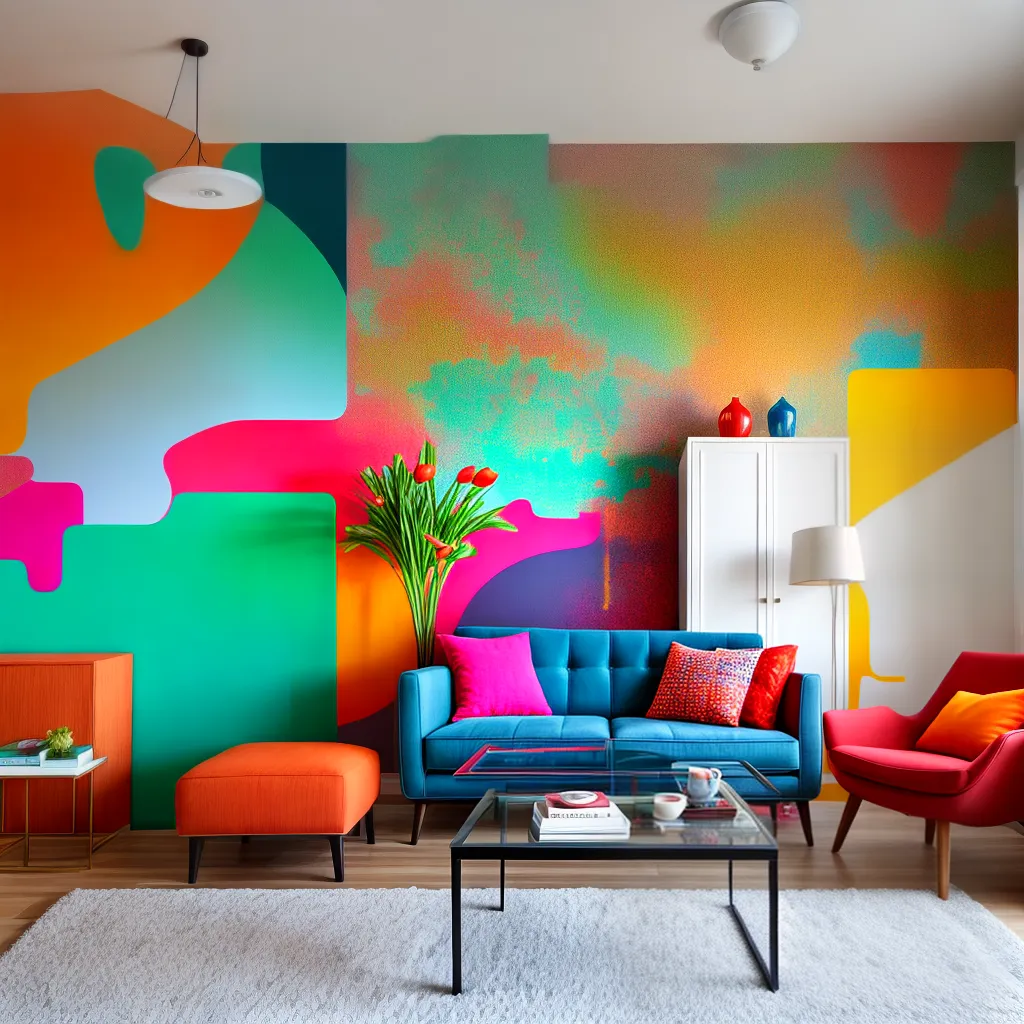 Tendências de papel de parede para o living room