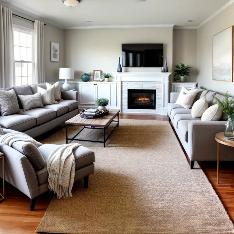 Como escolher e posicionar tapetes no living room