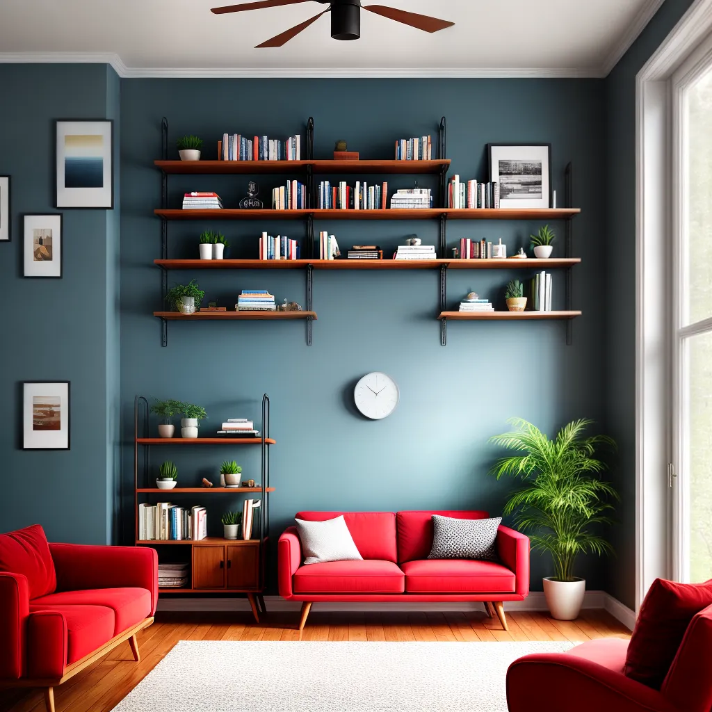 sala estar estante livros decoracao 1