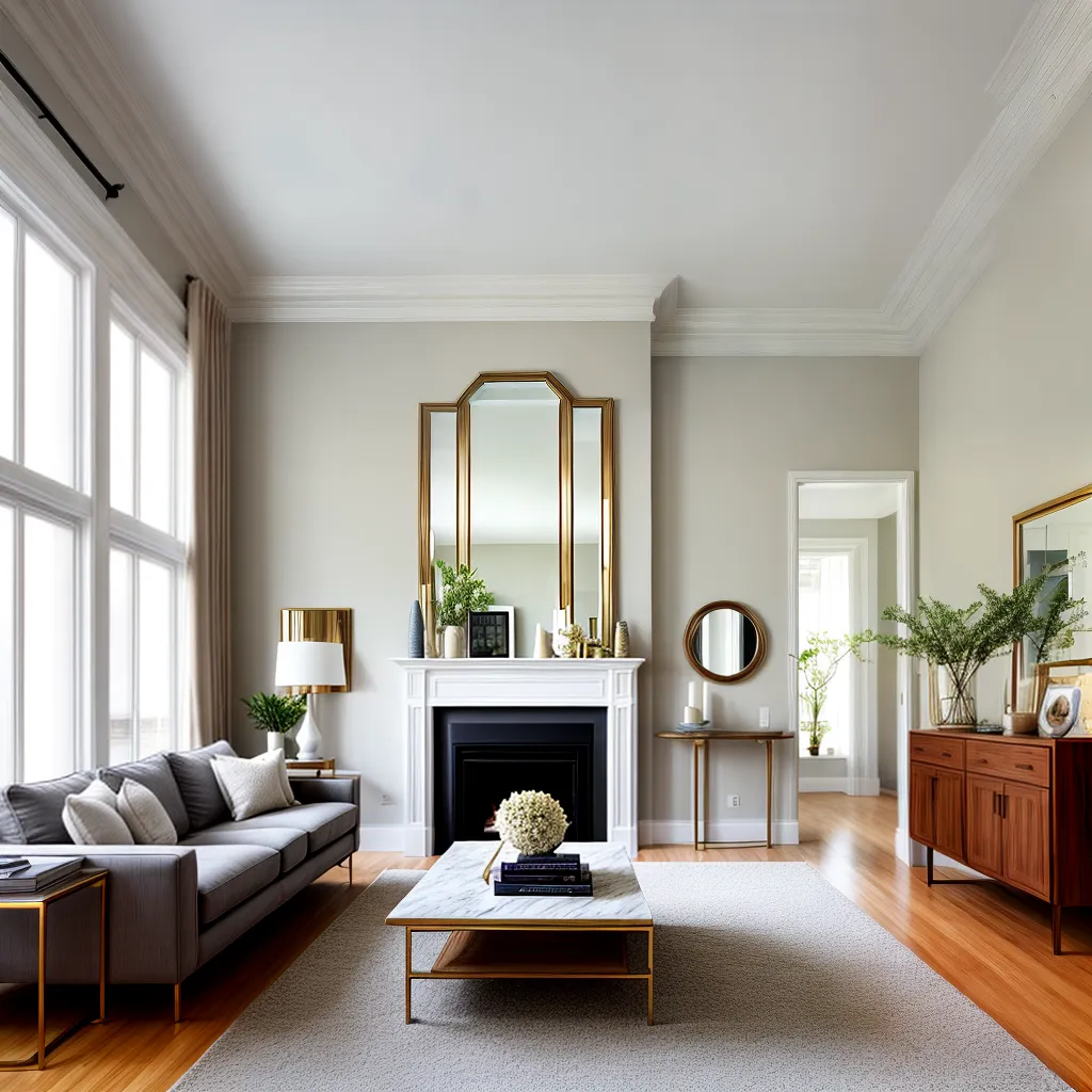 sala espelho console elegante