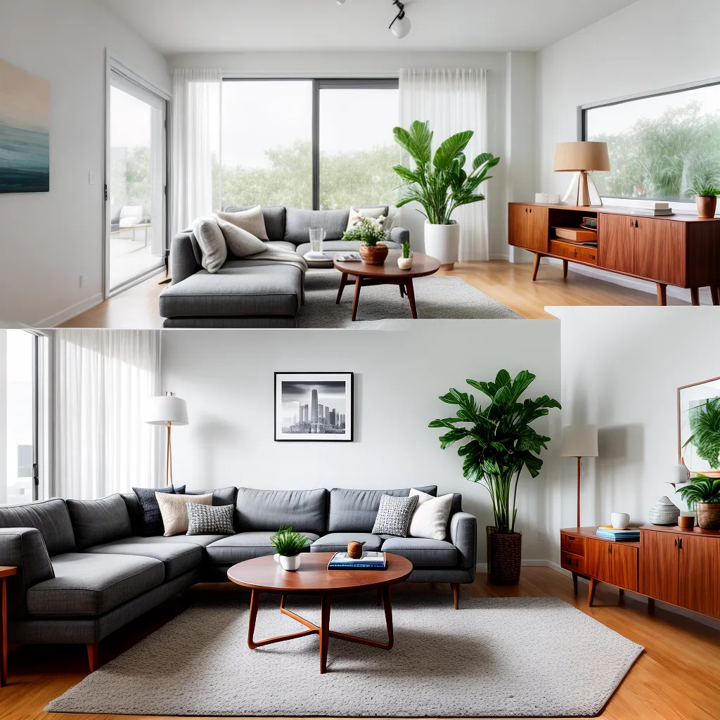 sala estar moderna sofa cinza 1